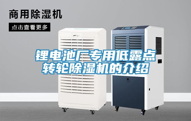 鋰電池廠專用低露點轉(zhuǎn)輪除濕機的介紹